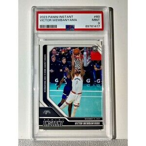Victor Wembanyama 2023-24 Panini #60 NBA Rookie Card Spurs 1 of 6522 PSA 9 Mint